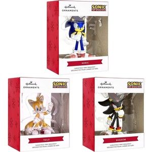 Hallmark Sonic The Hedgehog, Shadow, and Tails Christmas Ornaments, Set